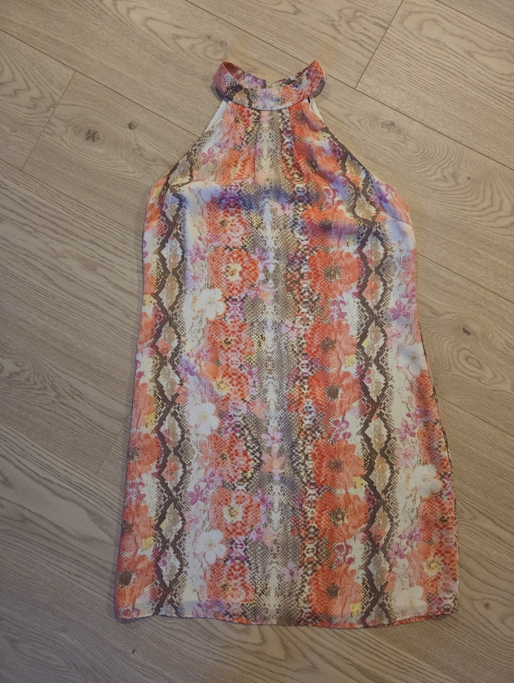 Laundry By Shelli Segal Floral & Snake Print Mini Dress